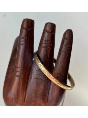 Vintage Child's Antique Bangle Bracelet Yellow Unsigned